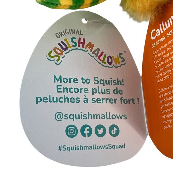 Squishmallow Callum the Monster Halloween Plush Stuffed Animal with Clip 3.5” - Picture 8 of 11